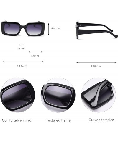 Fashion Square Polarized Sunglasses Personality Street Wide Edge Vintage Rectangle Glasses for Women/Men Orange $10.19 Square