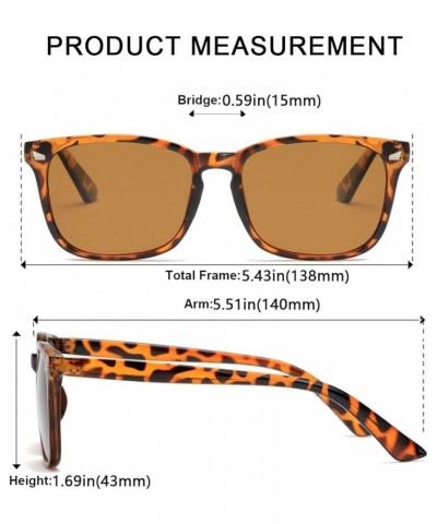 Square Polarized Sunglasses for Women Men Classic Trendy Stylish Sun Glasses 100% UV 400 Lens Protection Hawksbill $7.97 Desi...