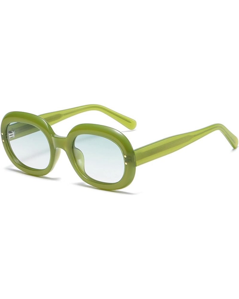 Fashion Oval Sunglasses for Women Cute Small Polarized Sunglasses UV400 Protection green $10.02 Oval