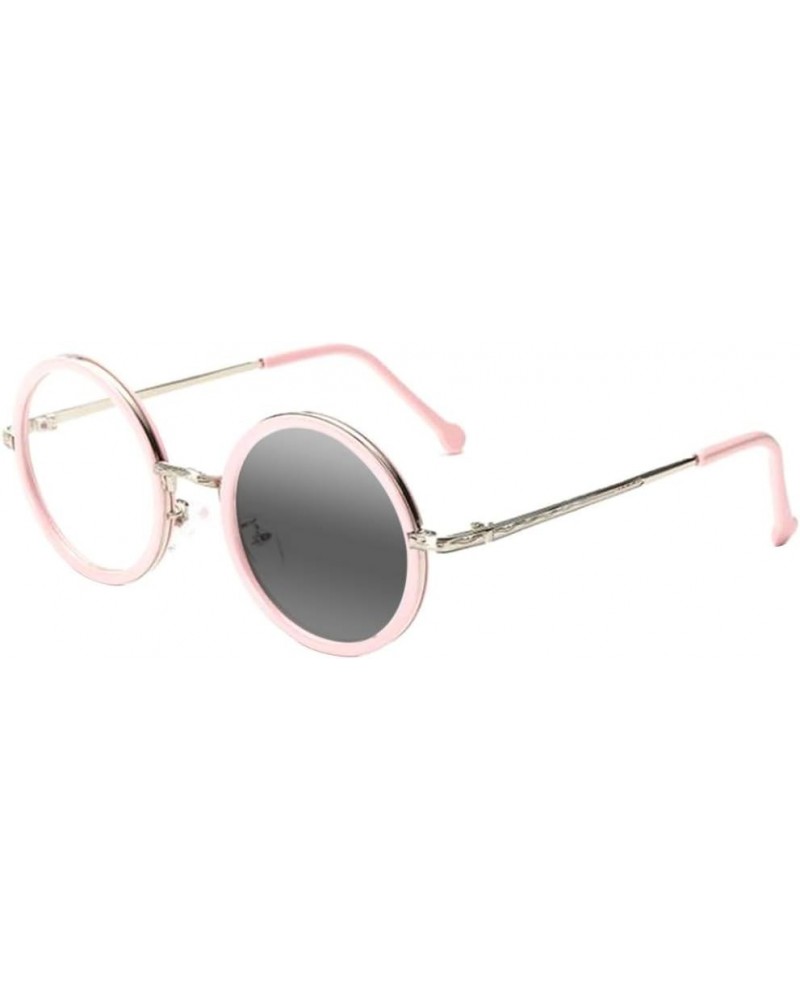 Bifocal Reading Glasses Photochromic Women Sun Reader Dual-use for Outdoor Pink $12.71 Round
