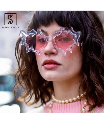 Novelty Irregular Liquified Design Sunglasses For Women Men Trendy Colorful Tinted Glasses Party 60s Eyewear 3 $10.99 Butterfly