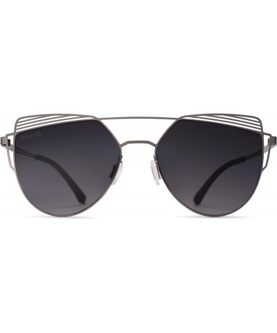 Women's Sunglasses - Lightweight Designer Aviator Sport and Fashion Midnight Onyx Dark $33.15 Aviator