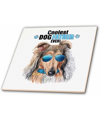 Cool Collie Dog in Sunglasses for DOGfathers on Fathers Day - Tiles (ct-381580-6) 6-Inch-Ceramic $16.91 Designer