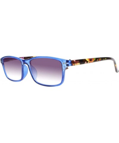 Multi-Color Women Style Tinted Lens Rectangle- Protection Outdoor Reading Glasses Blue $21.41 Designer
