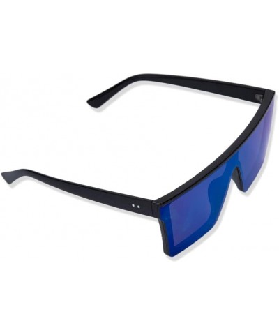 6979 Sunglasses for Women Mirrored Square Sunglasses Trendy Sunglasses 100% UV Protection Black Frame Blue Mirror No.3 $13.05...