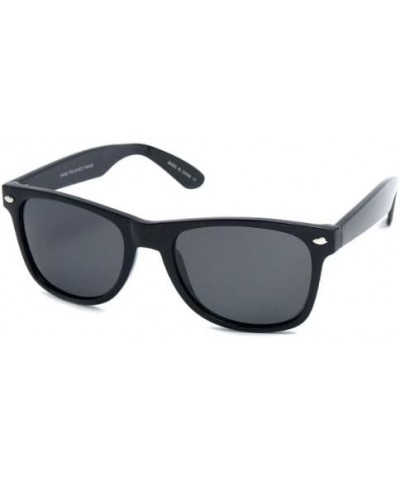 Black Frame with Smoke Lenses Inexpensive Unisex Polarized Retro Sunglasses $8.24 Designer