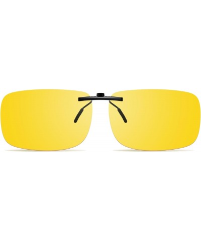 Polarised Clip on Night Driving Glasses for Men Women,Minimize Glare from Oncoming Headlights/LED Bulbs (Yellow/60 * 40mm) $9...