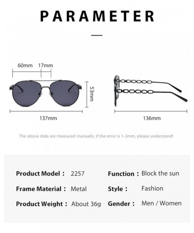 Chain Frame Men's And Women's Outdoor Vacation Sunglasses F $12.91 Designer