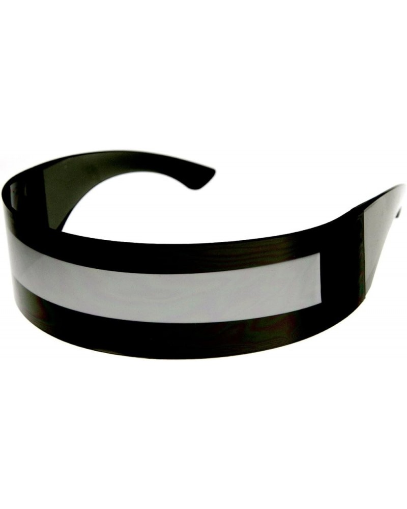 Futuristic Monoblock Daft Punk Wrap Shield Sunglasses 9111 Smoke Mirror $9.89 Shield
