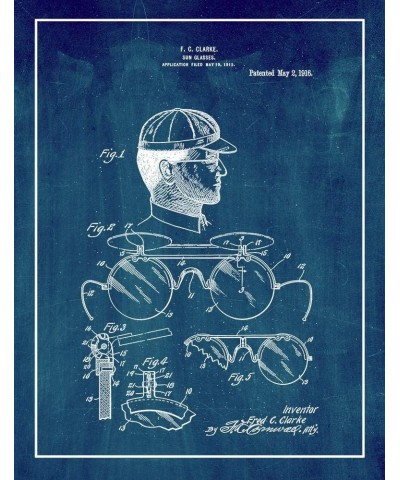 Sunglasses Patent Print Midnight Blue with Border (13" x 19") M15538 11" x 14" Midnight Blue $12.58 Designer