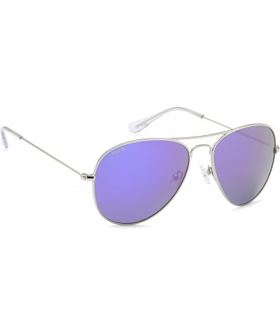 Women's Sunglasses – Sleek Polarized Lenses, Designer Aviator Frames Silver Glazed Amethyst $29.25 Aviator