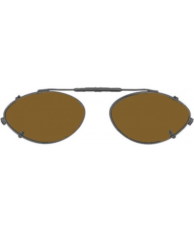 Visionaries Polarized Clip on Sunglasses - Cateye - Gun Frame - 51 x 31 Eye $25.98 Designer
