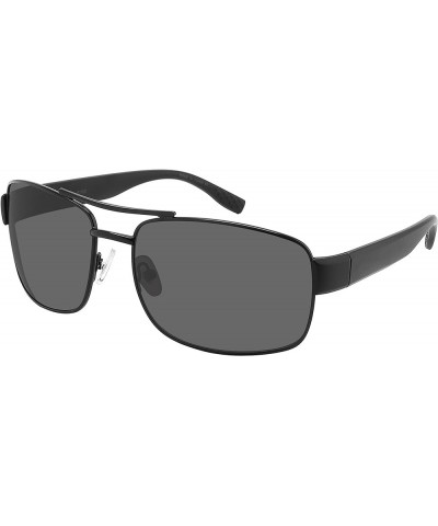 Edge I-Wear's Cool Rounded Square Style Sunglasses with Super Dark Lenses Men Women Matte Black Grey $9.73 Square