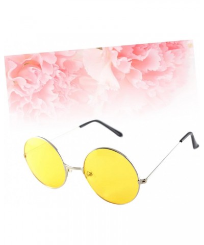2pcs Round Glasses Fluorescent Circle Fashion Sunglasses -stop Stylish Sunglasses Rubber Training Round Retro Sunglasses Yogu...
