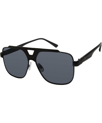 R1551 Metal Navigator Uv400 Protective Rectangular Sunglasses. Gifts for Men with Flair, 59 Mm Matte Black $8.37 Aviator