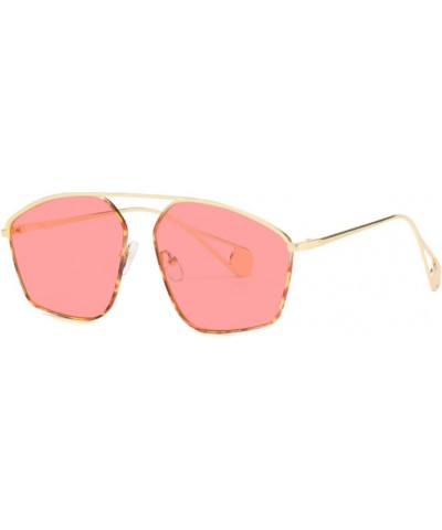 Retro Irregular Metal Sunglasses Women Clear Ocean Lens Eyewear Men Blue Yellow Sun Glasses Shades UV400 Red $32.68 Rectangular