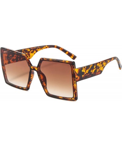Men's Square Sunglasses Outdoor Street Vacation Sunshade (Color : H, Size : Medium) Medium C $21.60 Designer