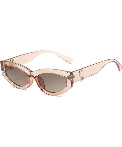 Retro Cat Eye Hip-hop Small Frame Men and Women Outdoor Vacation Decorative Sunglasses (Color : A, Size : 1) 1 E $14.02 Designer