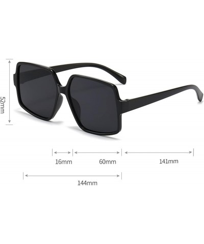 Fashion Trend Large Frame Sunglasses for Men and Women (Color : C, Size : 1) 1 E $16.08 Designer