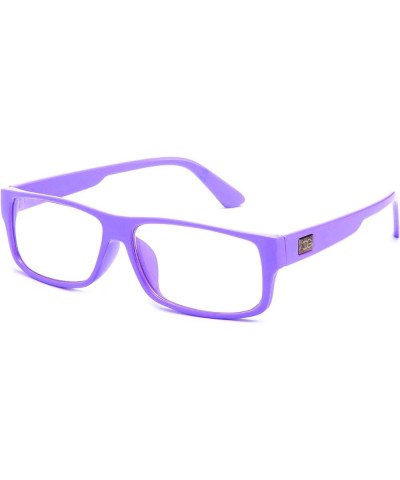 Kayden" Retro Unisex Plastic Fashion Clear Lens Glasses Lavender $13.24 Square