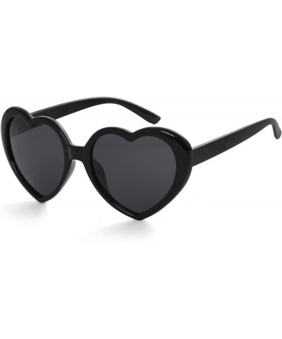 Fashion Oversized Heart Shaped Polarized Sunglasses for Women Lovely Retro Eyewear Shades with UV400 A02 Black/Grey $9.89 Ove...