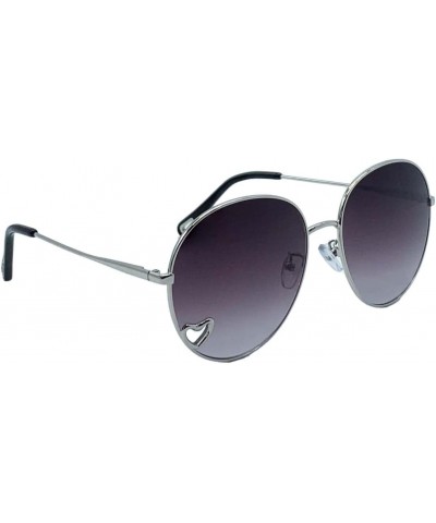 Sunshades Round Love Sunglasses - Chrome Frame with Gray Lens - UV Blocking - Anti Fog - Scratch Resistant $31.90 Round