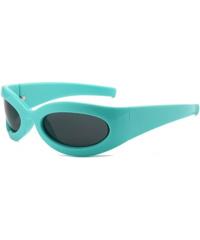 Y2K Vintage Punk Cat Eye Sunglasses Women for Men Trending Sun Glasses Fashion Makaron Color Sport Goggle UV400 (Color : C2, ...