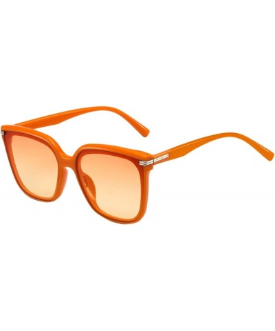 Sunglasses for Women Sunglasses-Retro Ladies Rectangle Eyewear Vintage Glasses Sunscreen Beach Sunglasses Orange One Size $7....