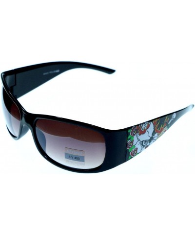 UV protection Skull print Goggle-Sunglasses Black Frame & Gray Lens $13.53 Round