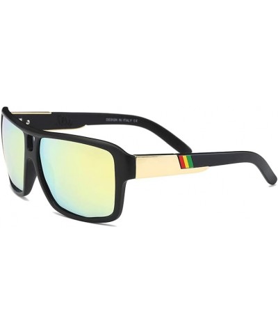 Men's Sport Polarized Sunglasses Outdoor Driving Travel Summer Glasses F008 Black/Yellow $11.20 Sport