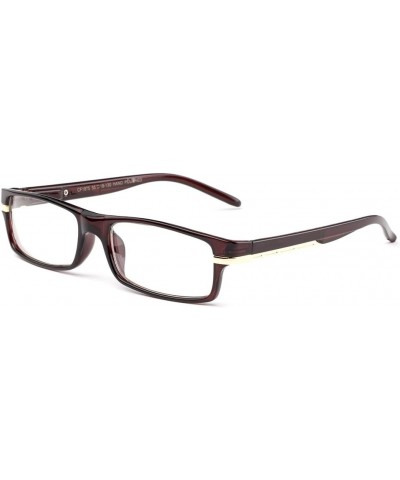 Notch" Slim Squared Modern Design Fashion Clear Lens Glasses Brown $8.54 Round