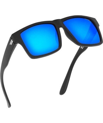 Eyewear Matte Black RANGE XL Frame Sunglasses Light Weight TR90 Frame, Polarized Polycarbonate Lens Matte Black | White Emble...