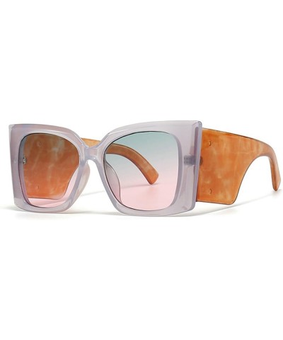 Fashion Oversized Sunglasses Womens Trendy Cat Eye Shades Ladies Square Frame UV Protection Purple $9.38 Oversized