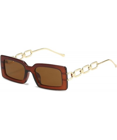 Small Frame Chain Sunglasses Men and Women Outdoor Vacation Decorative Sunglasses (Color : 4, Size : 1) 1 4 $15.23 Designer