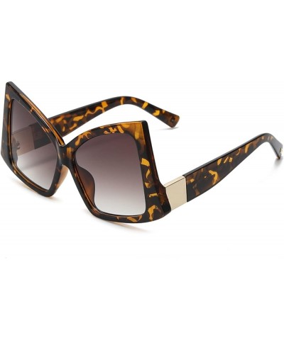 Square Frame Cat Eye Large Frame Men and Women Fashion Decorative Sunglasses (Color : E, Size : 1) 1 F $13.79 Designer