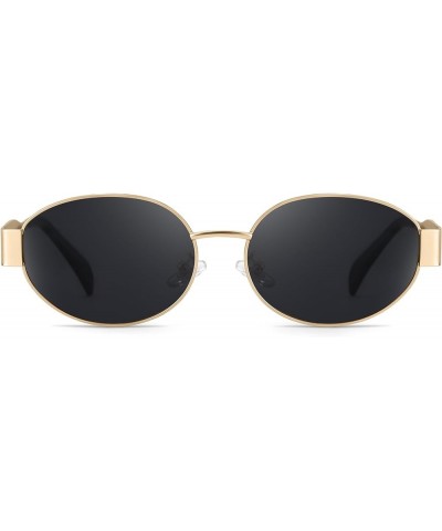 Retro Oval Sunglasses for Women Trendy Designer Sun Glasses Womens Shades Fashion Accessories for 2024 IF3455 C01 Gold | Grey...