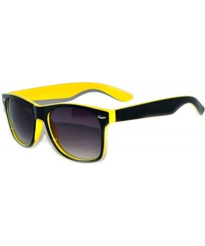 Classic Retro Vintage Two -Tone Frame Smoke Lens Sunglasses Fashion Style TM Yellow $8.83 Rectangular