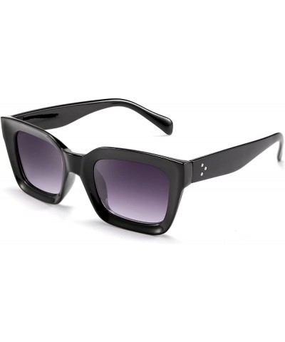 Classic Women Sunglasses Fashion Thick Square Sun Glasses Chunky Frame UV400 B2471 Black $11.39 Wayfarer