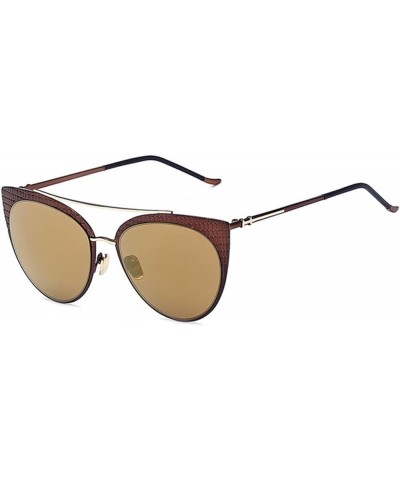 Womens Designer Sunglasses Shades Block 100% UVB UVA Protection 86017 Gold Brown $6.86 Butterfly