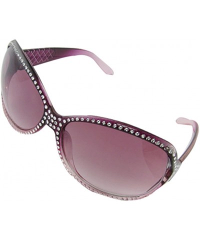 Qtqgoitem Purple Plastic Full Rim Fashion Sunglasses for Ladies (Model: a76 3e6 dfe c59 656) $10.78 Designer