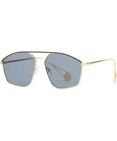 Retro Irregular Metal Sunglasses Women Clear Ocean Lens Eyewear Men Blue Yellow Sun Glasses Shades UV400 Gray $32.68 Rectangular