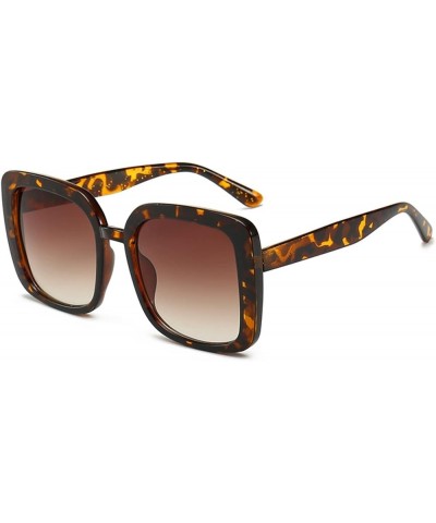 Square Frame Street Shooting Men and Women Decorative Sunglasses (Color : F, Size : Medium) Medium C $14.27 Designer