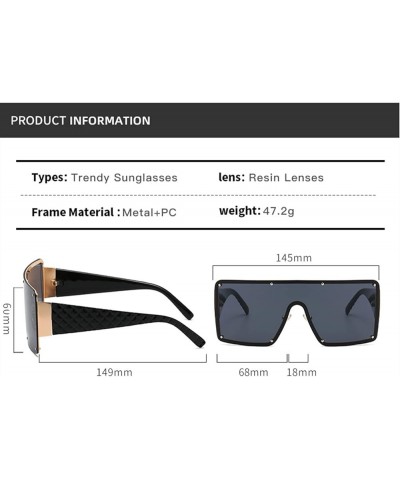 Large Frame Men and Women Street Sunglasses Outdoor Vacation Sunshade (Color : E, Size : Medium) Medium E $16.39 Designer