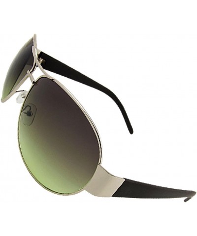 Qtqgoitem Men Metal Frame Big Chic Green Lens Eyewear Sunglasses (Model: ad7 3d1 ebc 55a 158) $11.16 Designer