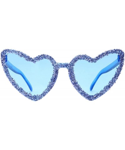 Diamond Love Heart Shaped Sunglasses y2k Women crystal Fashion Cute Sexy Vintage Sun Glasses UV400 Blue $14.83 Designer