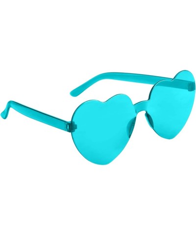 Heart Sunglasses, 2 Pack Heart Sunglasses for Women, Trendy Rimless Heart Shaped Sunglasses, Fun Heart Sunglasses for Party F...