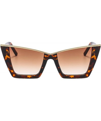 Vintage Oversized Square Rivet Sunglasses For Women Fashion Gradient Cat Eye Sun Glasses Female Shades Uv400 Leopard $9.93 Ov...