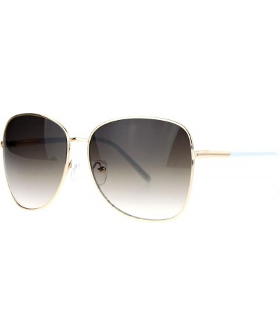 Womens Sunglasses Cute Sweet Fashion Square Frame Shades UV 400 Gold White $8.77 Designer