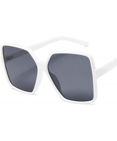 Fashion Square Ladies Sunglasses Classic Square Men's Glasses Large Frame Driving Sunglasses Blue-gray $14.15 Rectangular