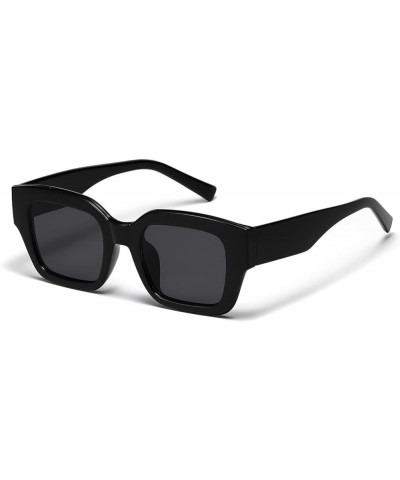 Retro Rectangular Women's Large Frame Outdoor Driving Commute Trendy Sunglasses C $16.95 Rectangular